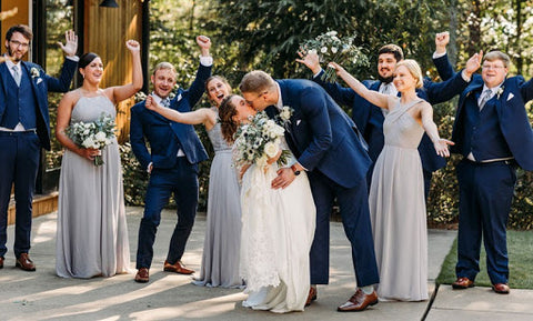 dove grey bridesmaid dresses