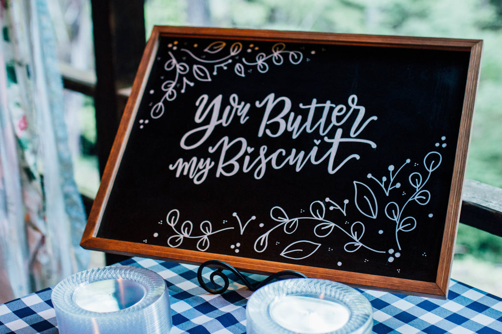 A cute chalkboard menu! | A Charming Tennessee Wedding | Kennedy Blue 