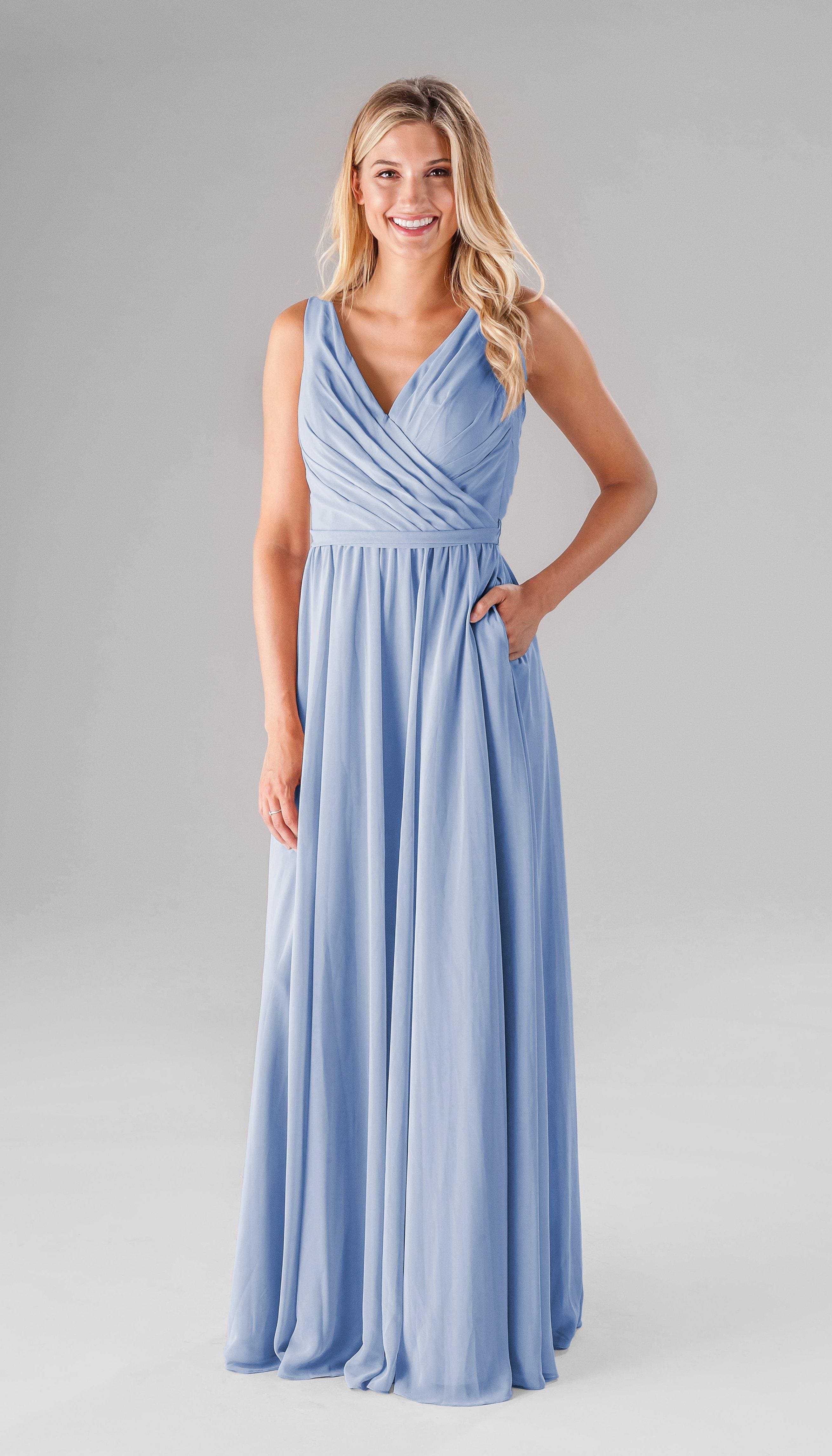 cornflower bridesmaid dress