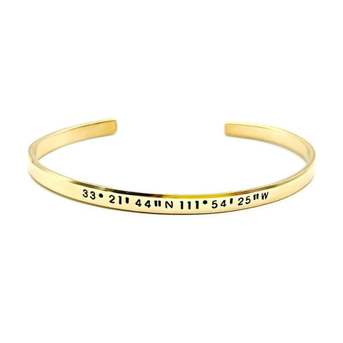 custom coordinate bracelet gold - OurCoordinates