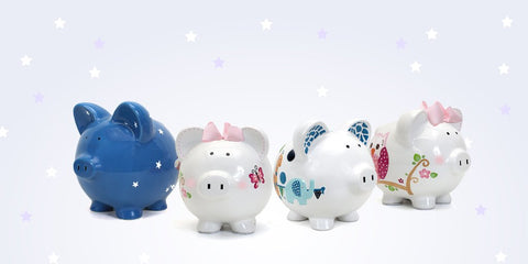 monogrammed piggy bank for kids - OurCoordinates