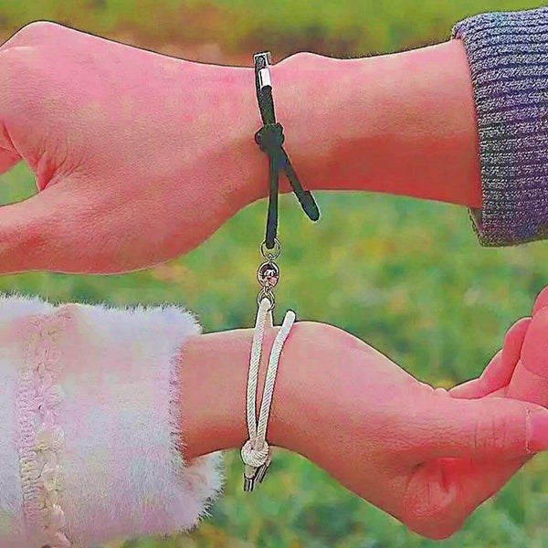 Magnetic Heart Key & Lock Bracelets Rolo Chain by Magnetic Couples Bracelets