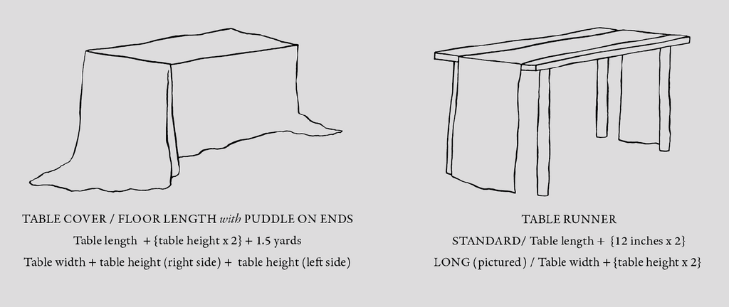 how to size table linens