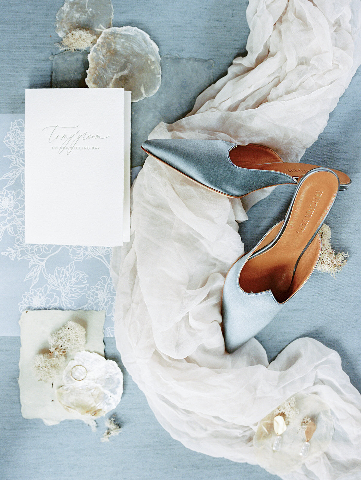 coastal wedding flat lay photography