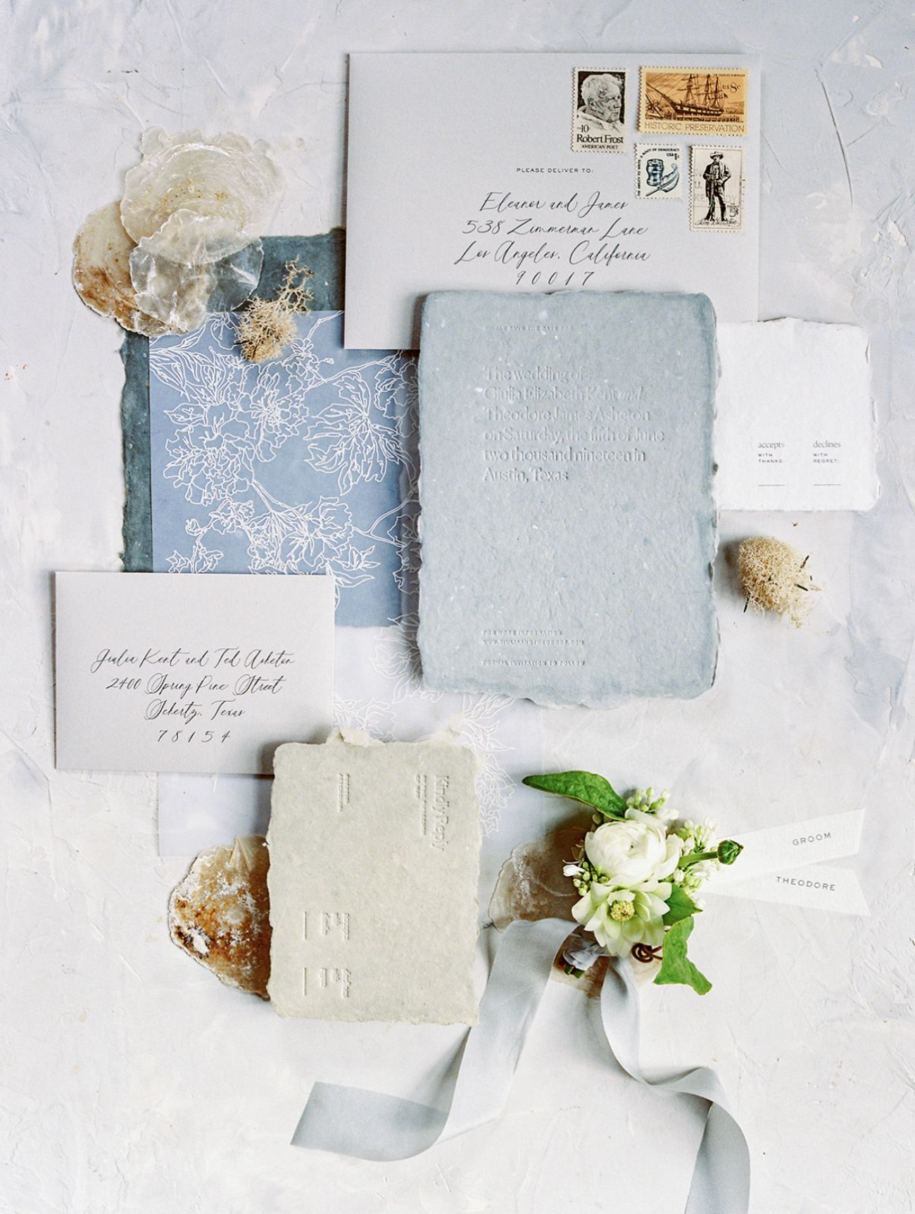 coastal inspired custom invitations