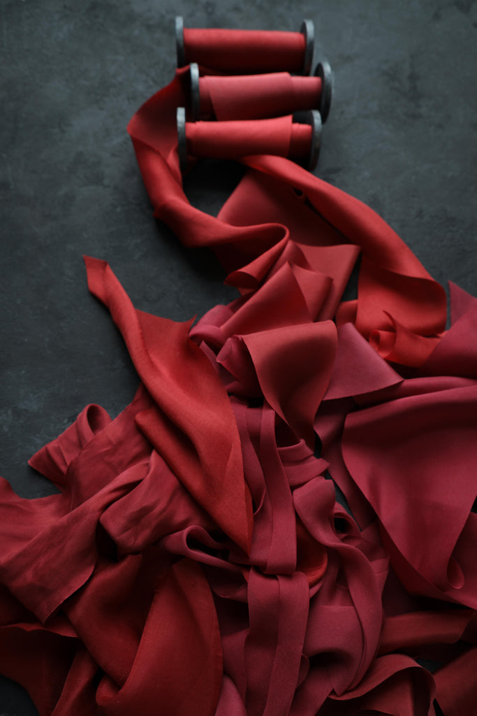 Red silk ribbon