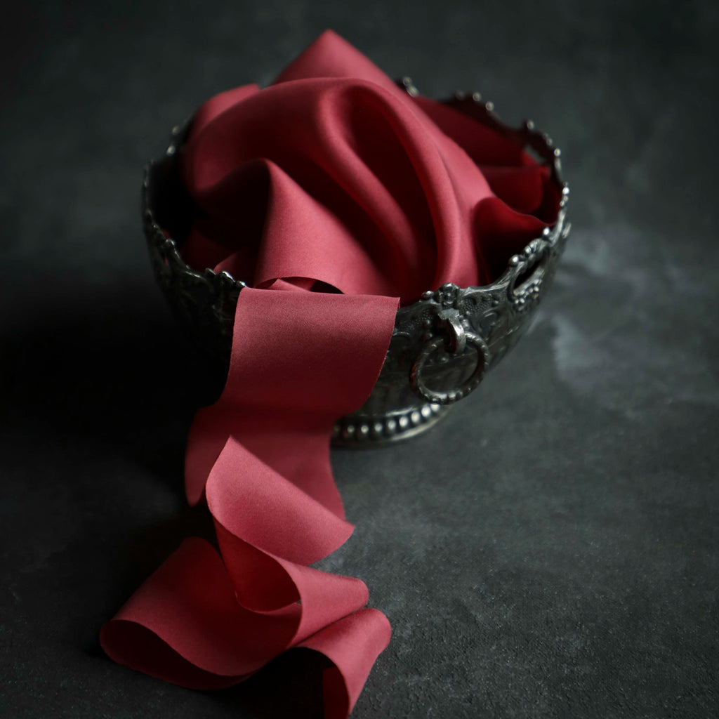 Scarlet Rose Silk Ribbon – Silk & Willow
