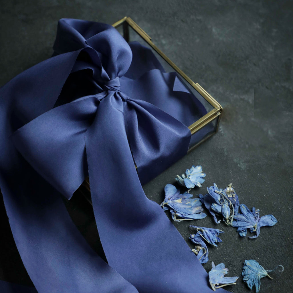 Silk Ribbon - French Blue - 2 Wide - By the Yard – Dames a la Mode