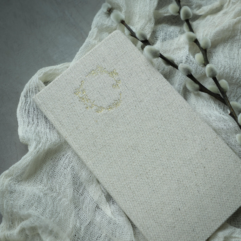 Jasmine Vine Linen Notebook — Seniman Calligraphy - Los Angeles Calligrapher