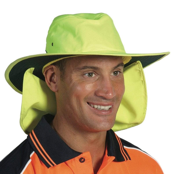 Dnc Workwear Hi-vis Hat With Flap - H055