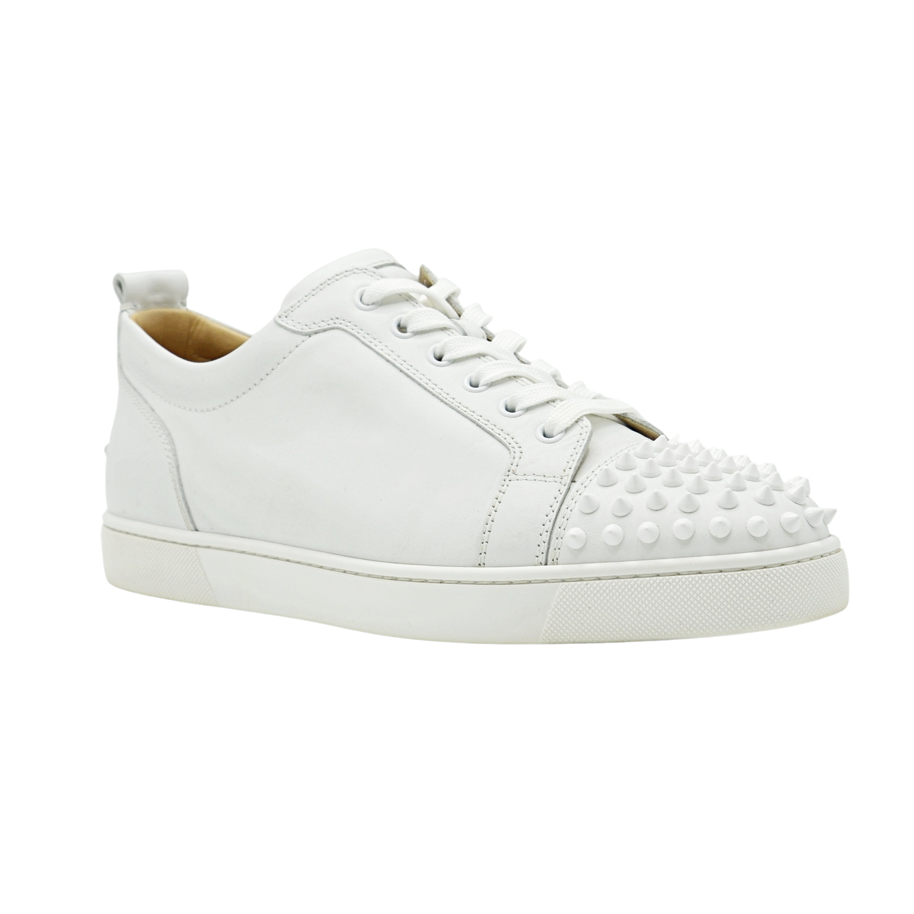 Christian Louboutin Low | White Leather | Size 7.5 – Lusso Usato