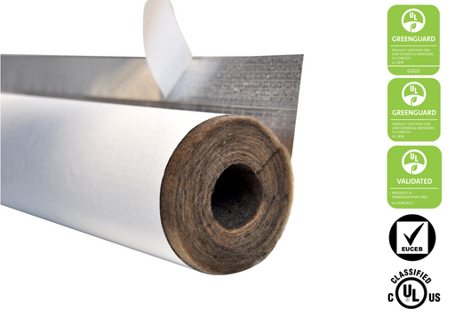 Manson 2-3/16 R6 Fiberglass Duct Insulation Wrap. FSK Foil Faced. (4' Wide  x 75' Length) - Formaldehyde Free 