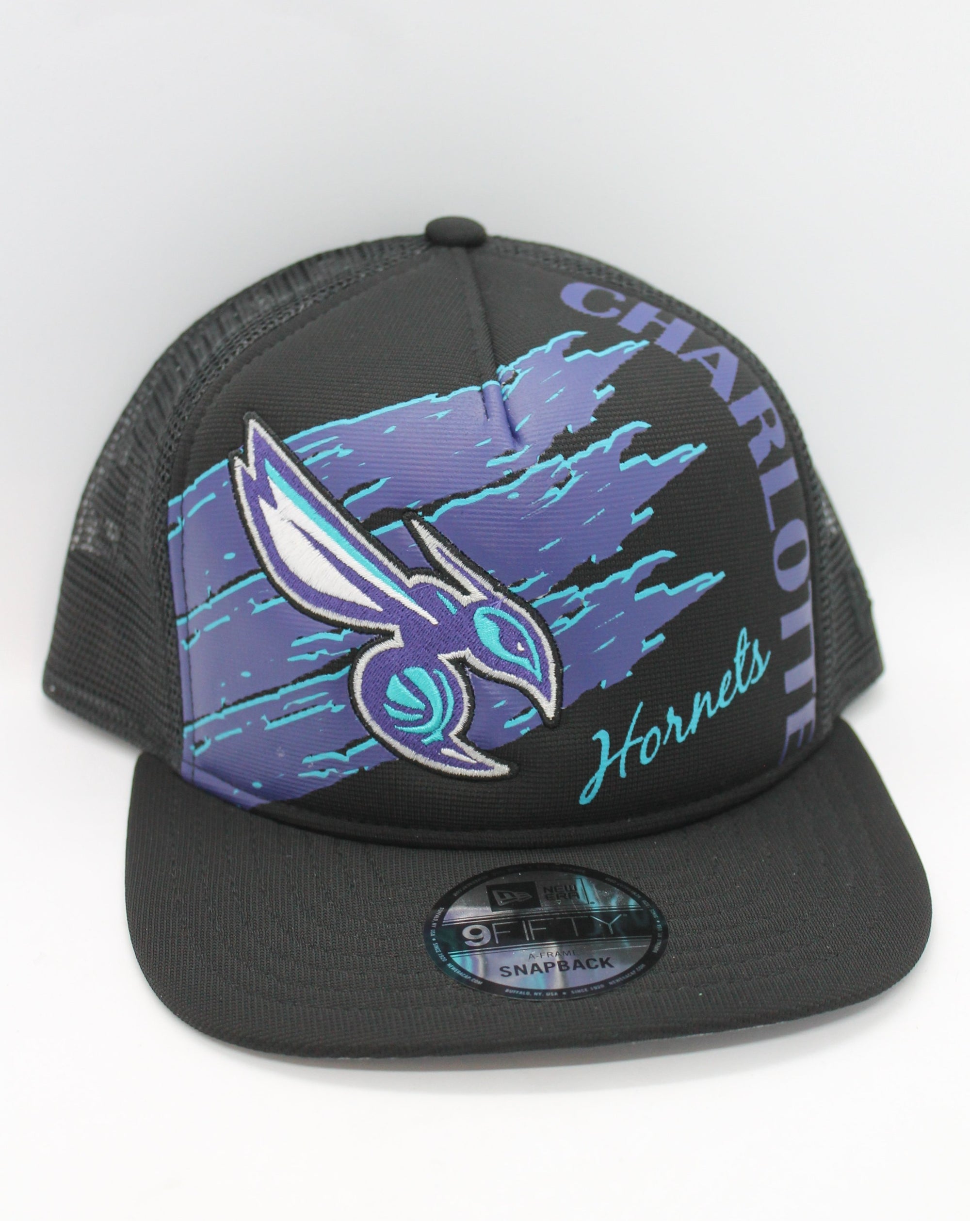 Men's New Era Teal Charlotte Hornets A-Frame 9FIFTY Snapback