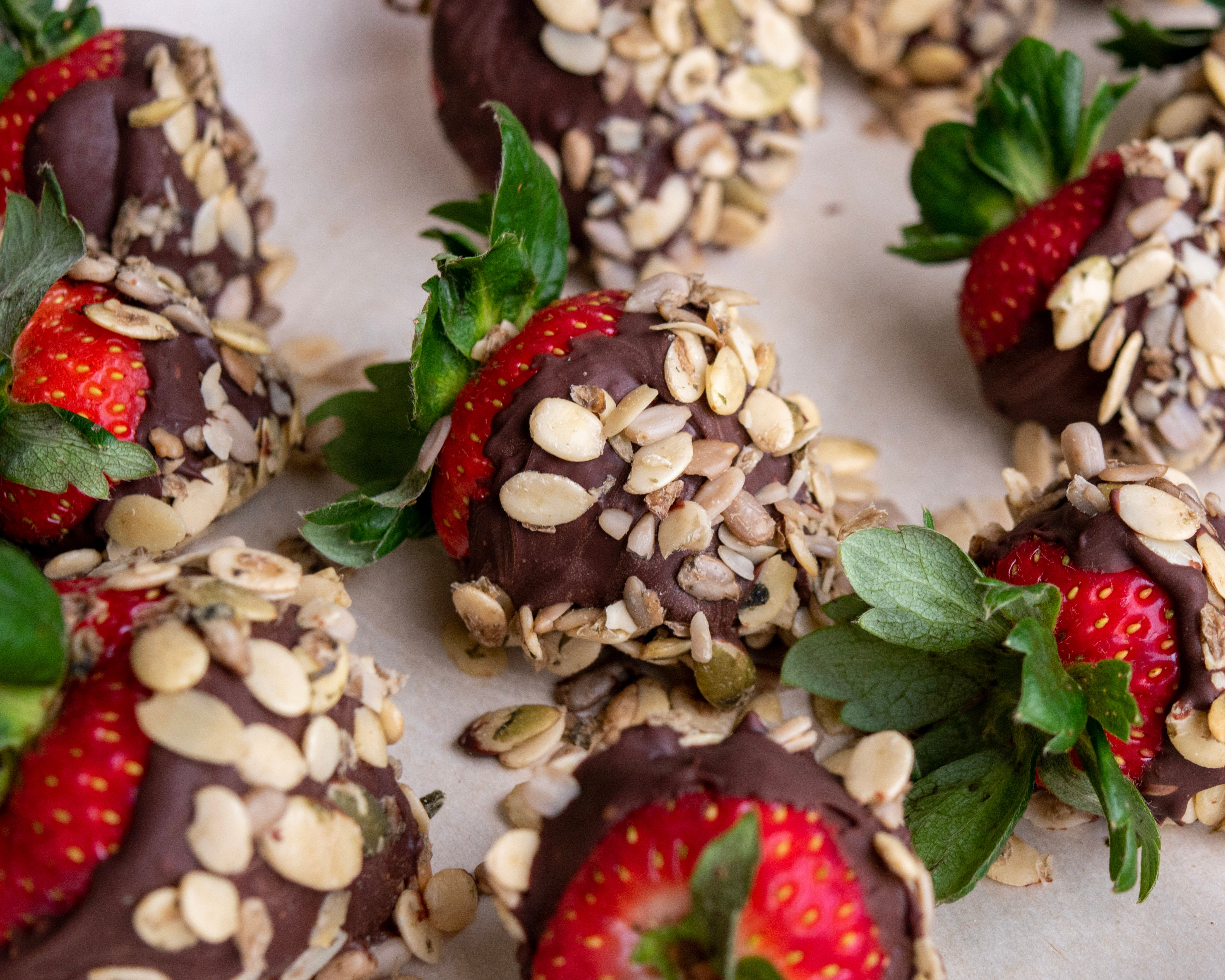 Chocolate & Seed-Covered Strawberries