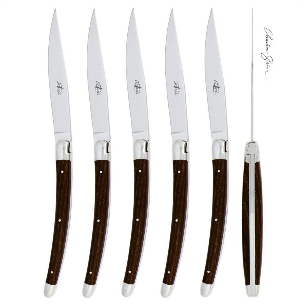 Christian Ghion Set of 6 Ash Tree Steak Knives