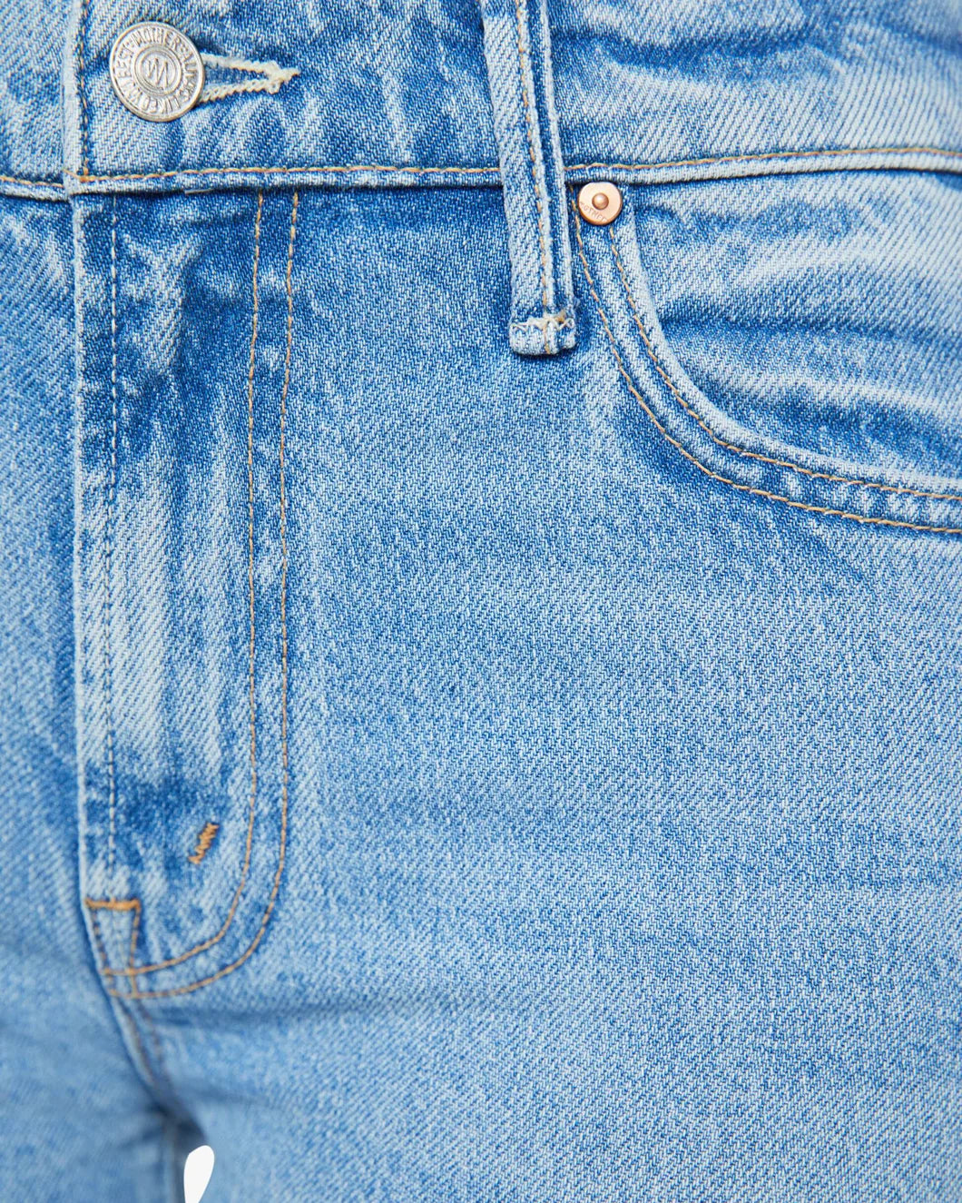 Mother Rascal Hover High Waist Ankle Straight Leg Jeans In Blue