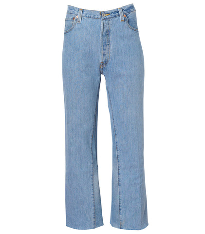 Re/Done Levi's High Rise Wide Leg Crop - Light