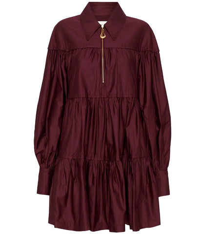 aje francis zip smock mini dress