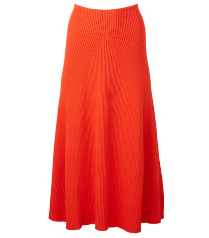 awake mode ribbed knit midi skirt