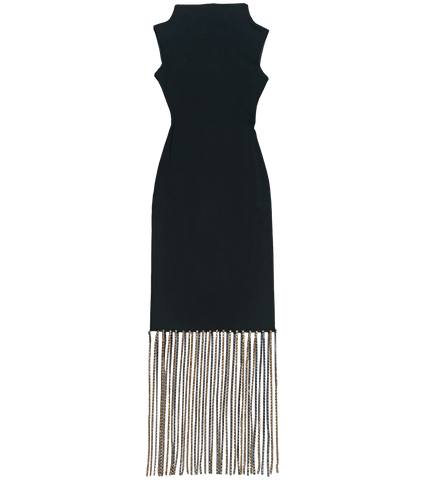 christopher kane cupchain fringe dress