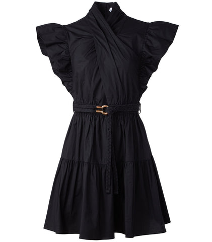 derek lam finn ruffle wrap dress