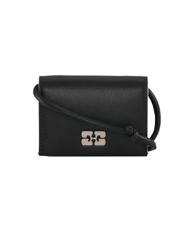 Black Ganni Bou Wallet On Strap