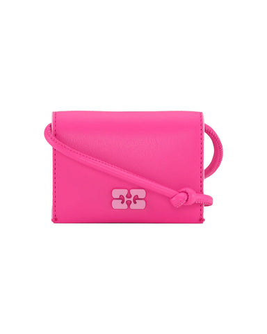 Pink Ganni Bou Wallet On Strap