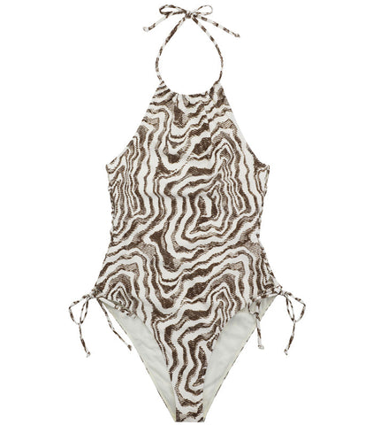 ganni recycled tieband swimsuit
