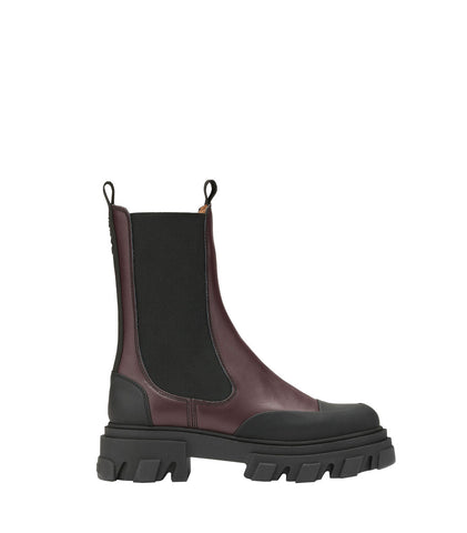 ganni cleated mid chelsea boot