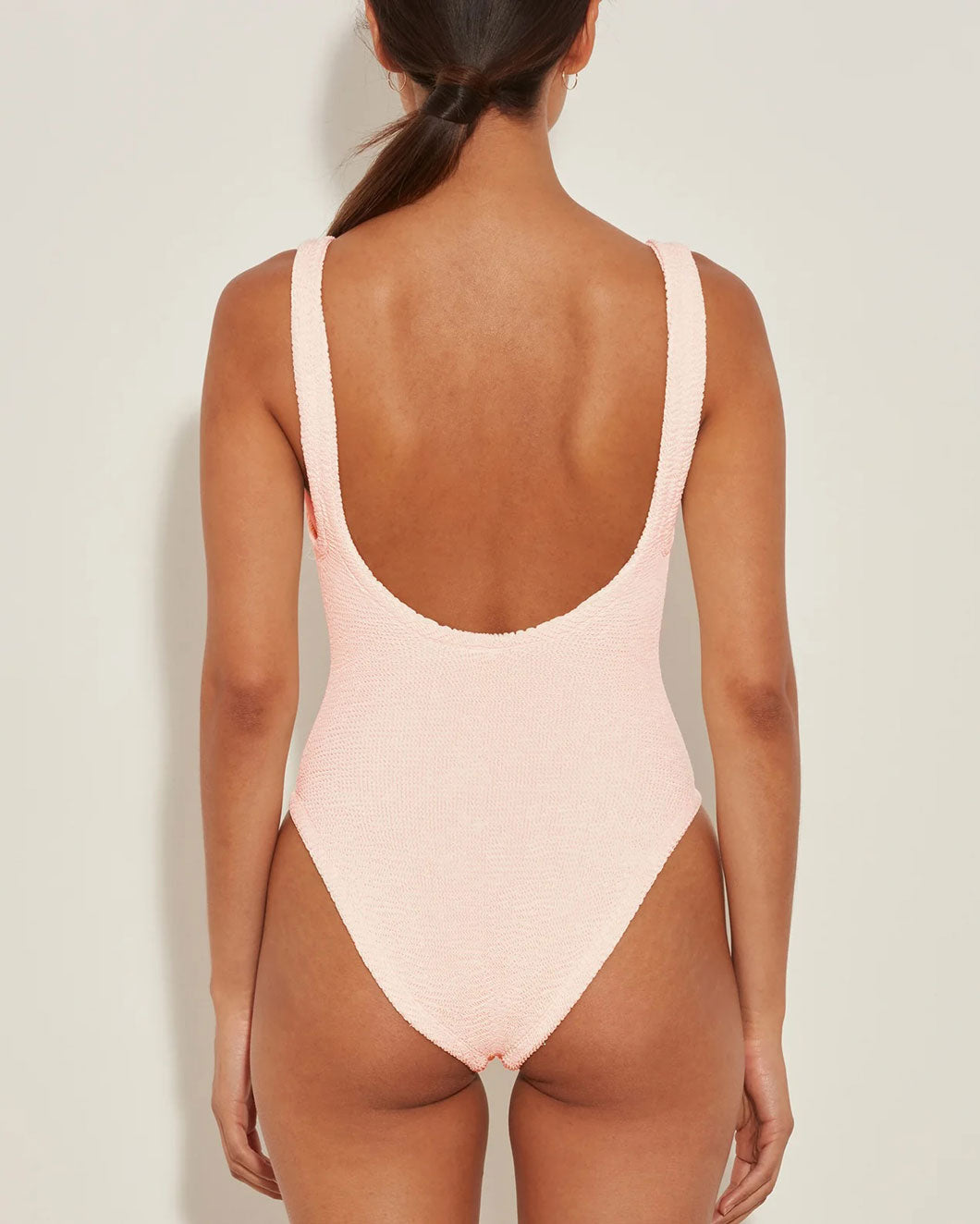 Shop Hunza G Domino One Piece In Pink