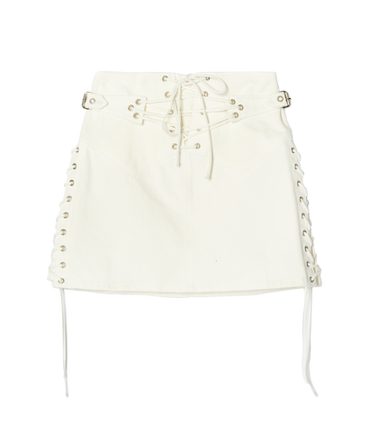 redone 70s lace up skirt