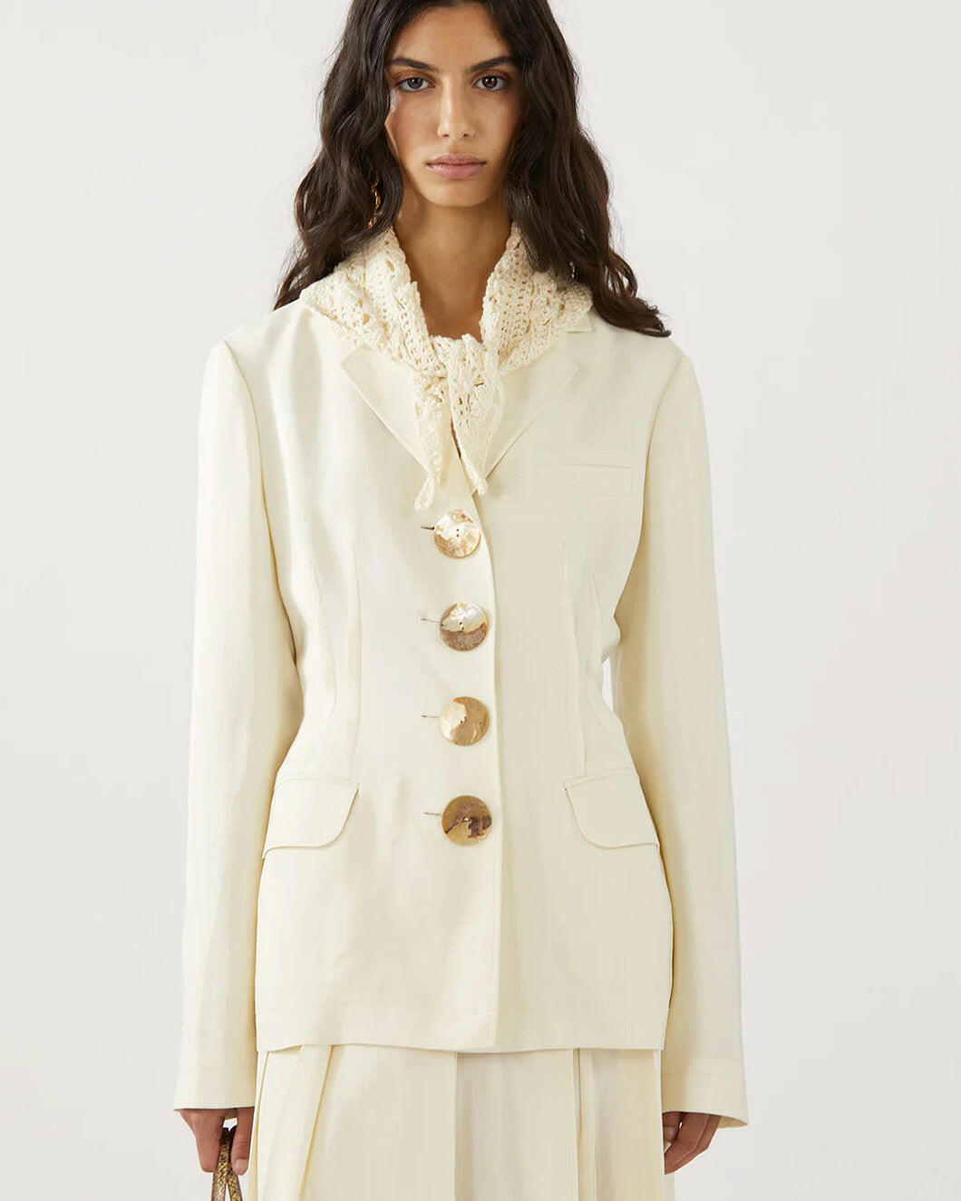 Shop Rejina Pyo Etta Jacket In White