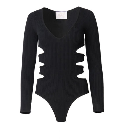 victor glemaud v neck cut out bodysuit