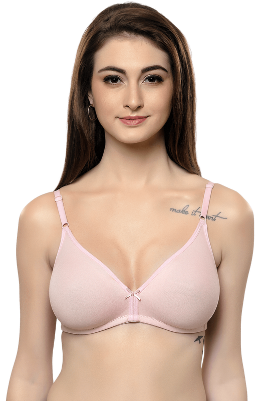 Buy Inner Sense Organic Cotton Antimicrobial Seamless Side Support Bras  (Pack Of 2)-Pink online