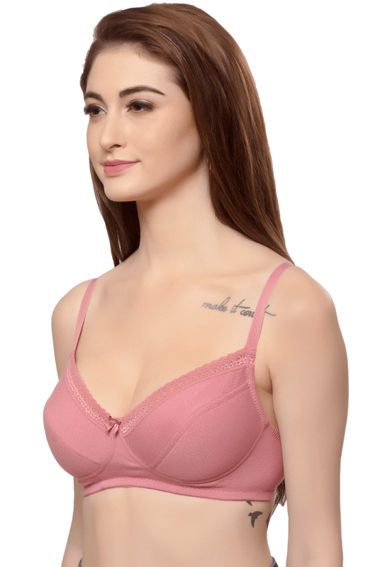 Buy Online Organic Cotton Antimicrobial Laced non-Padded Bra - Inner Sense  – bare essentials