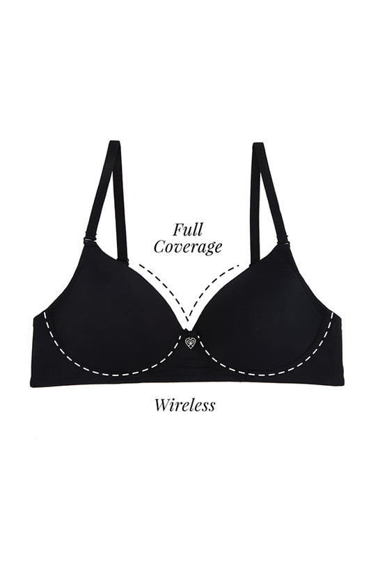 Wireless T-Shirt Plunge Bra - Blue - B0017