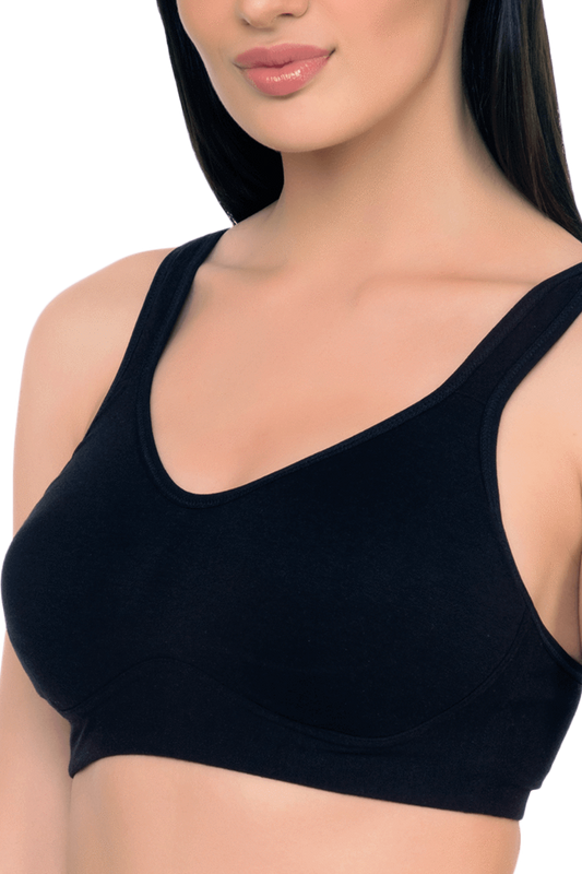 Inner Sense Organic Cotton Healthy Seamless Triangular Bra with Supportive  Stitch, Black, (30) 30B : : Clothing, Shoes & Accessories