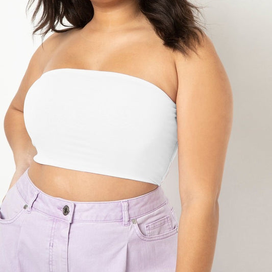 Seamless Bandeau Top in White – Colbert Clothing