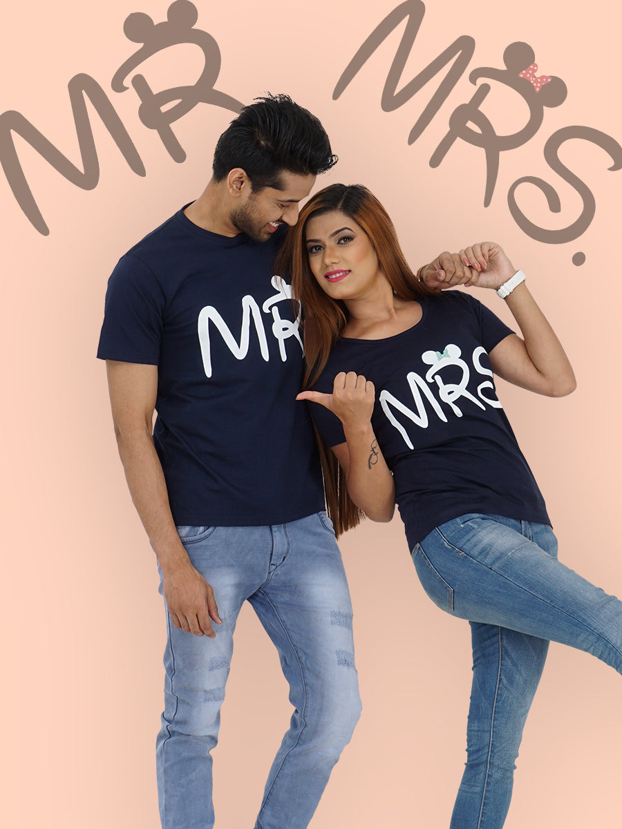 mr and mrs t shirts online india