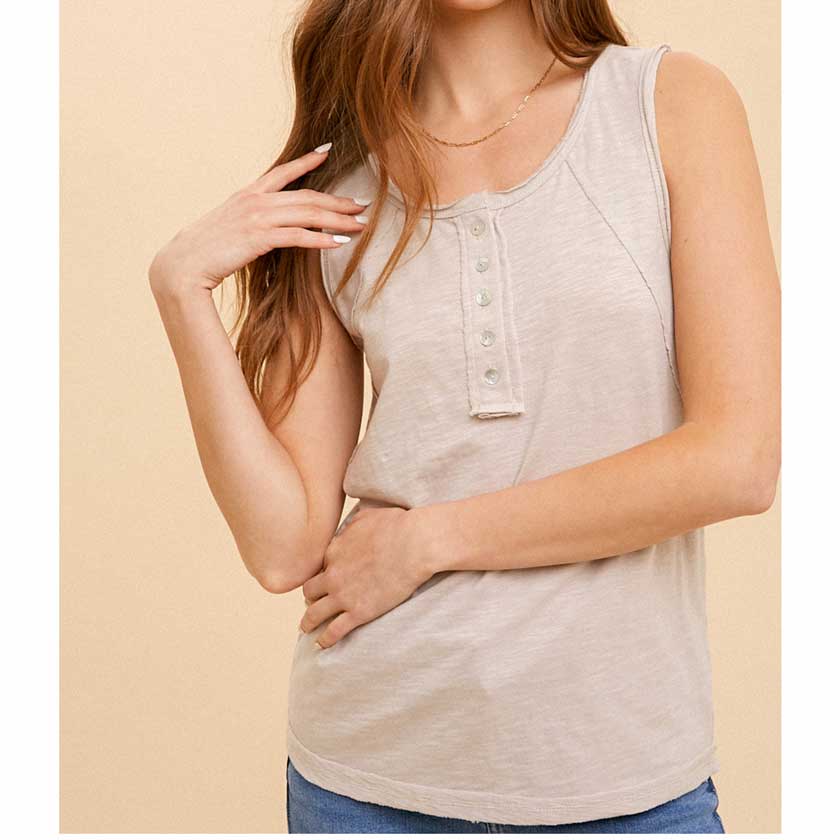 Henley tank top