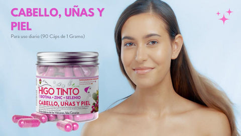 Higo Tinto con Biotina, Zinc y Selenio, piel, cabello, uñas