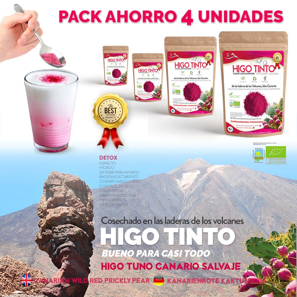 HIGO TINTO de Tuno Canarias con Magnesio y Triptófano (90 Capsulas),  Suplemento de Origen Natural, Complemento ECO y Vegano - Reduce Cansancio y  Fatiga, Regula Estado Anímico, Formación de Melatonina : 