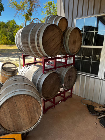 outside bourbon storage rack