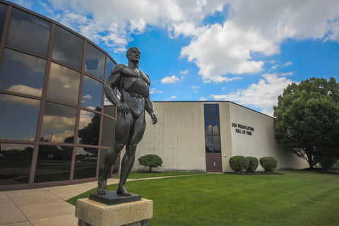 York Barbell Museum Statue