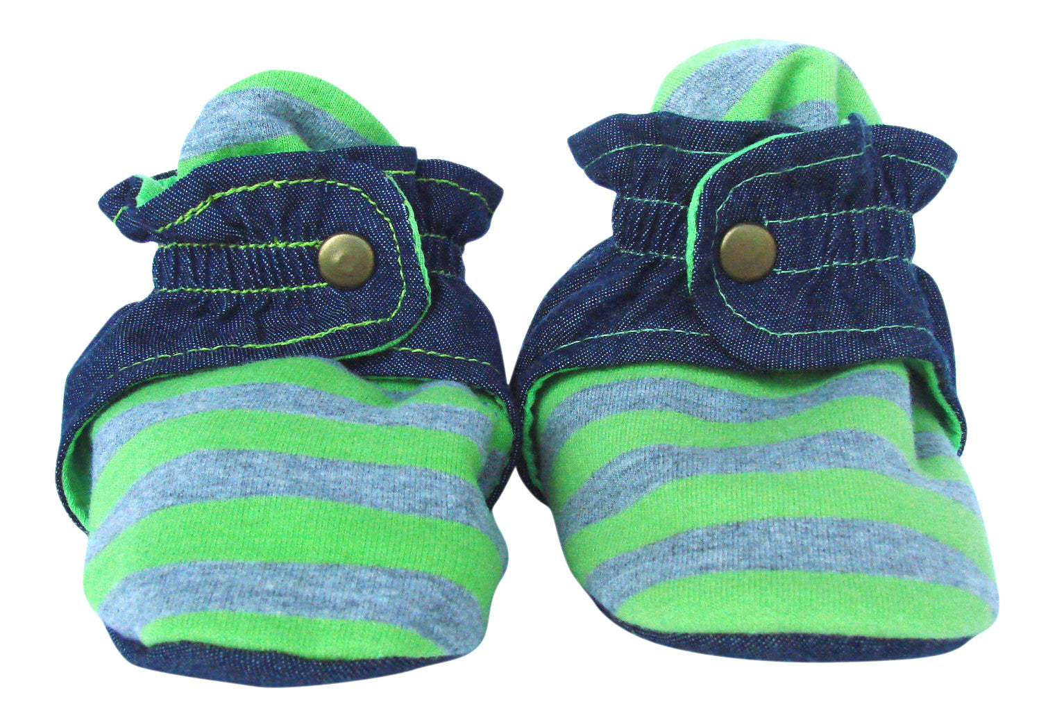 green baby booties