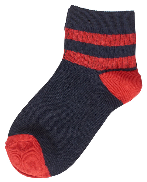 Trimfit 6-Pack Half Crew Stripes Boys Printed Socks