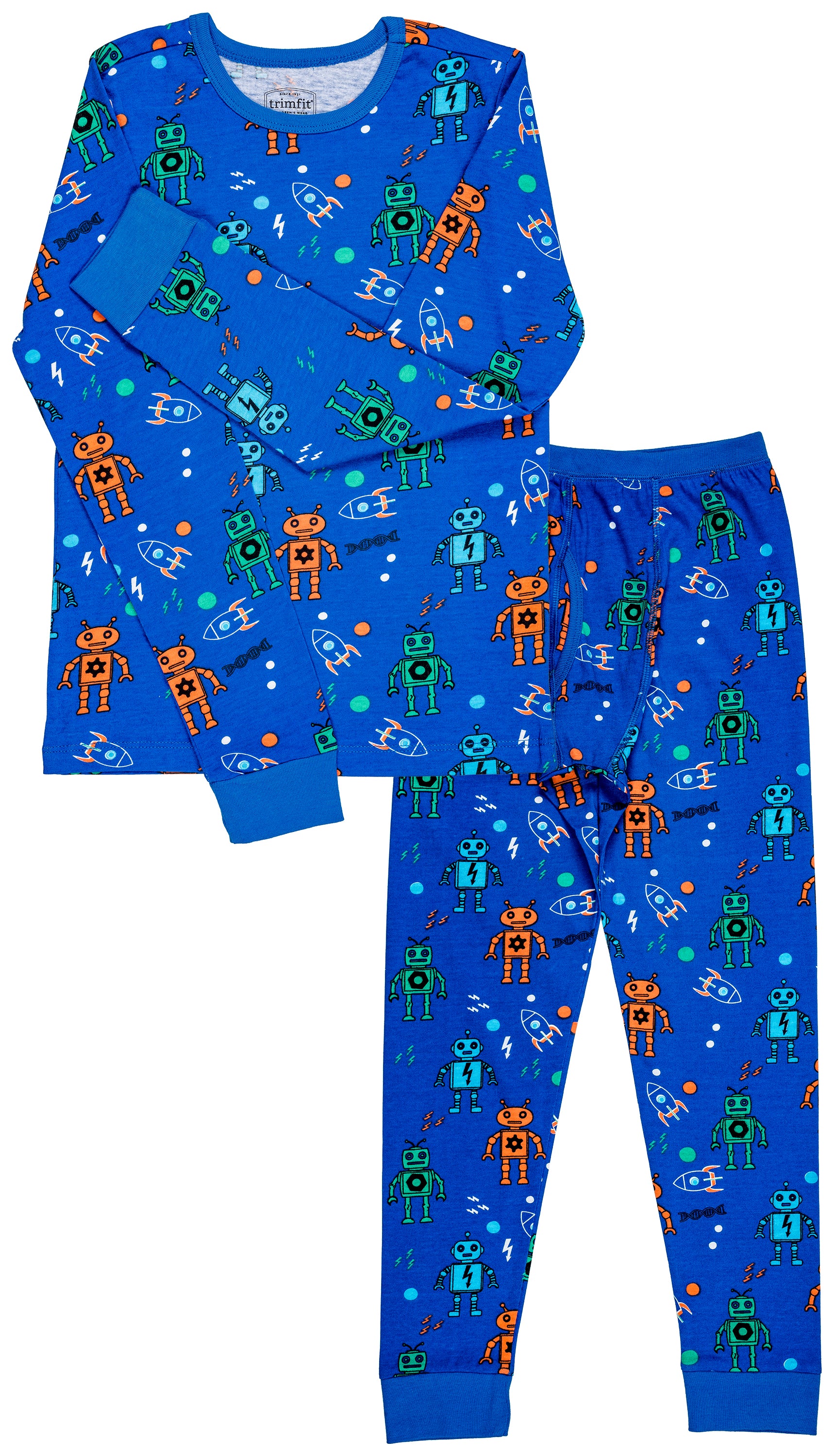 Robots Organic Cotton Long Sleeve Pajama Set