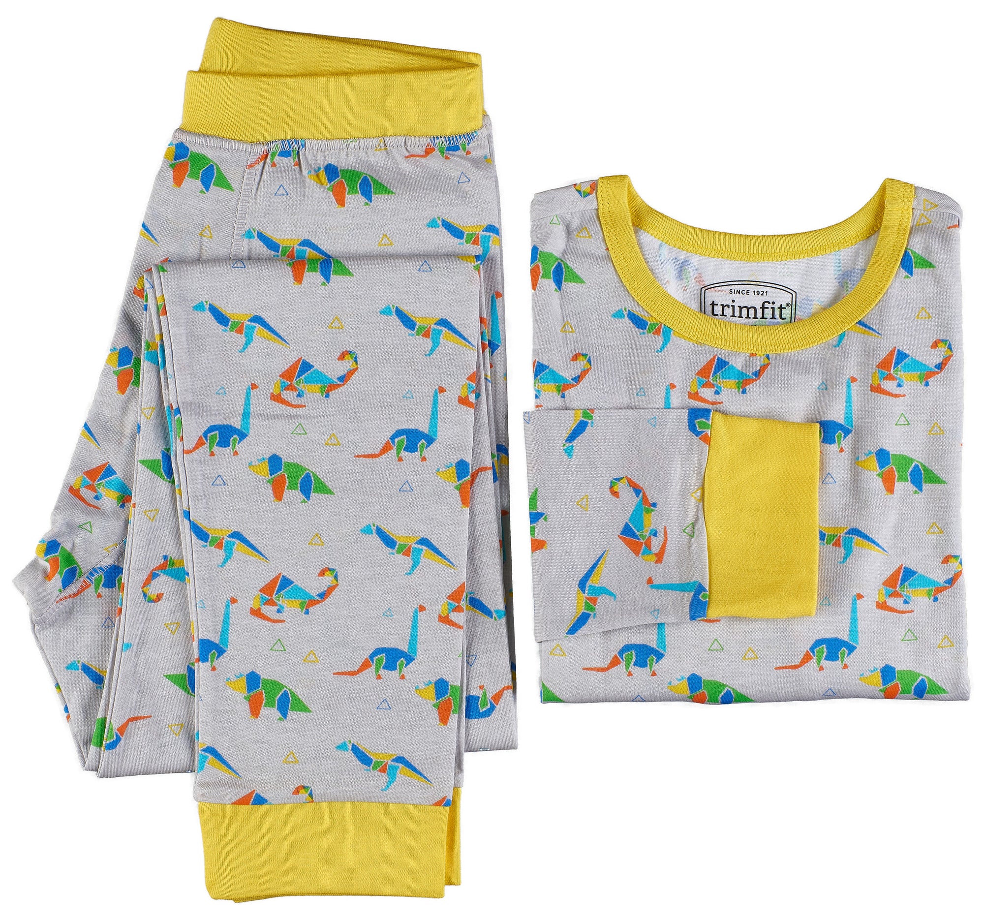 Dinosaurs Organic Cotton Long Sleeve Pajama Set – Trimfit