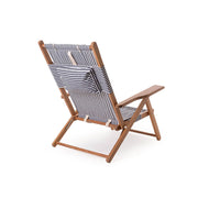 Folding Beach Chair - Navy Stripe