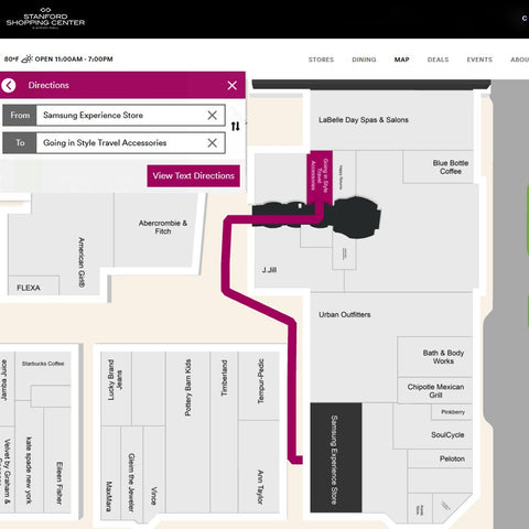 Directions from Samsung to Going In Style Map